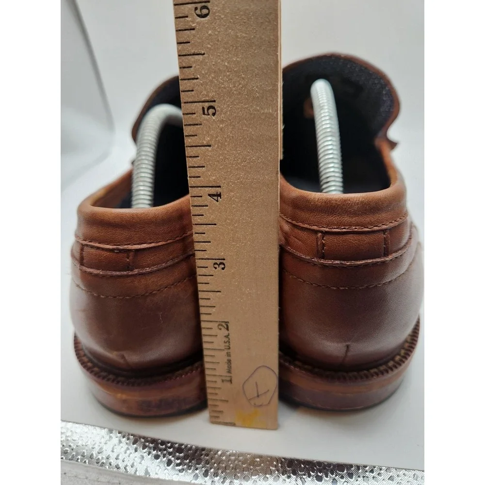 Aston Grey Shoes Mens Size 11.5 Brown Leather Slip‎ On Oxford Dress Formal